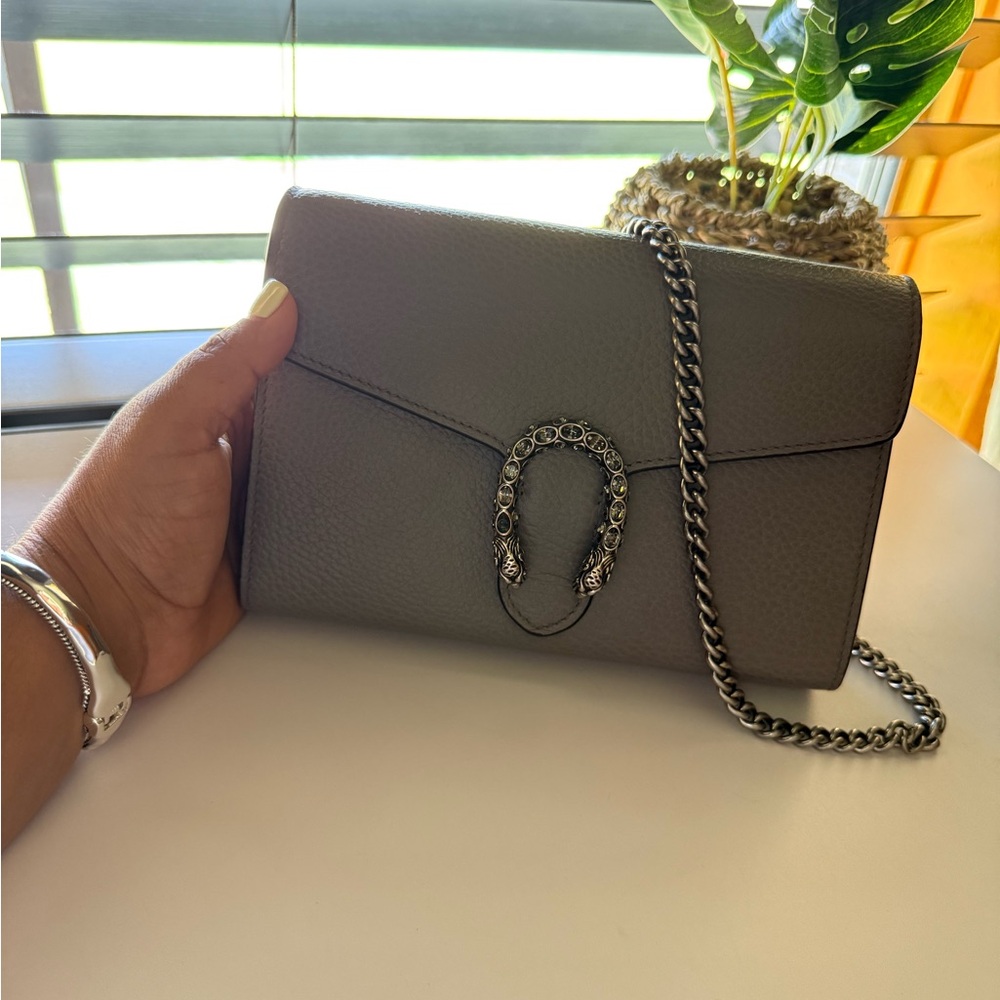 Gray Chain Strap Women's Bag